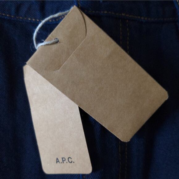 A.P.C. Indigo Pantalon Job Trouser Jeans in Blue Straight Carpenter Cargo L New - Picture 8 of 11